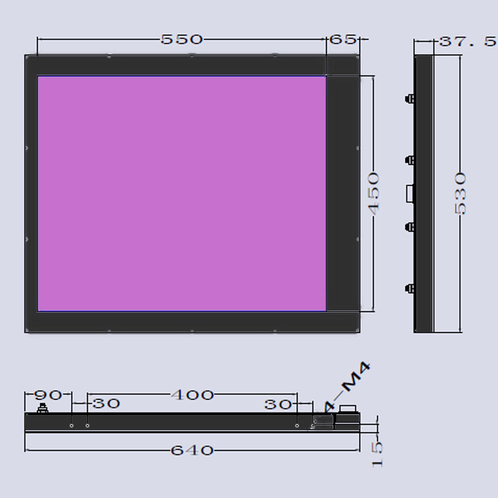 UVLED水冷面光源 大型UV固化機(jī)-550×450(圖3)