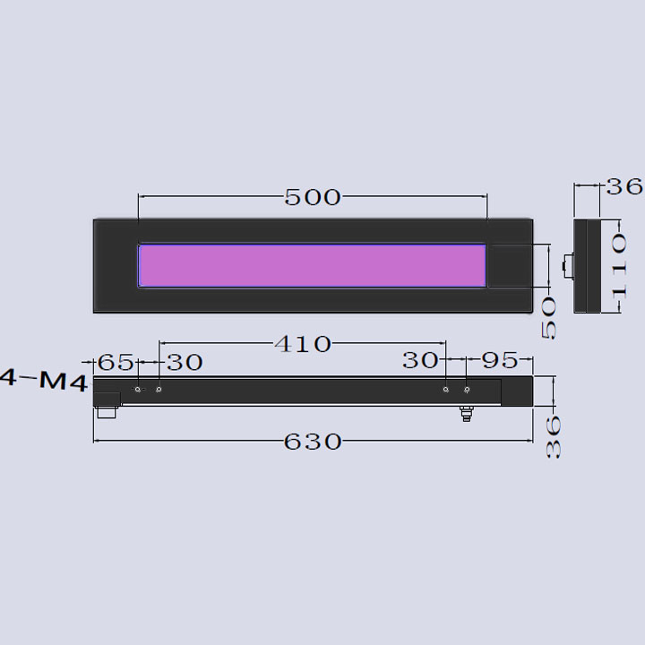 UVLED面光源 uv膠水固化設(shè)備-500×50(圖3)