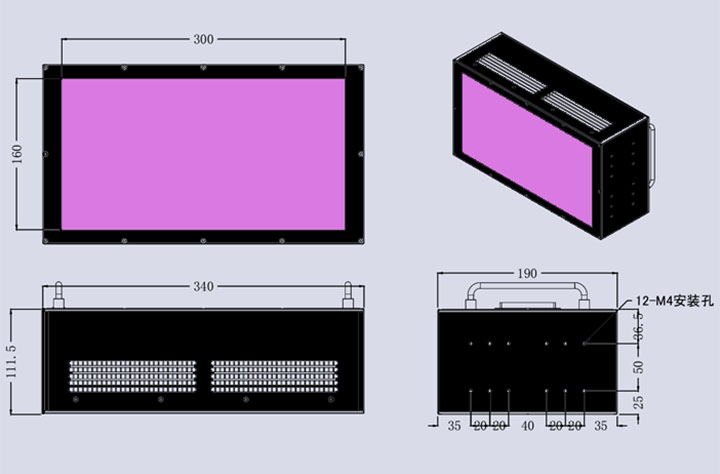 uv光油固化用UVLED面光源-300×160(圖3)